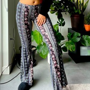 Hippie Print Boot Cut Pants